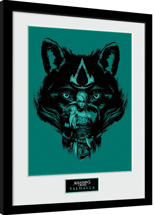 Assassin's Creed: Valhalla - Wolf Poster Emoldurado, Quadro em